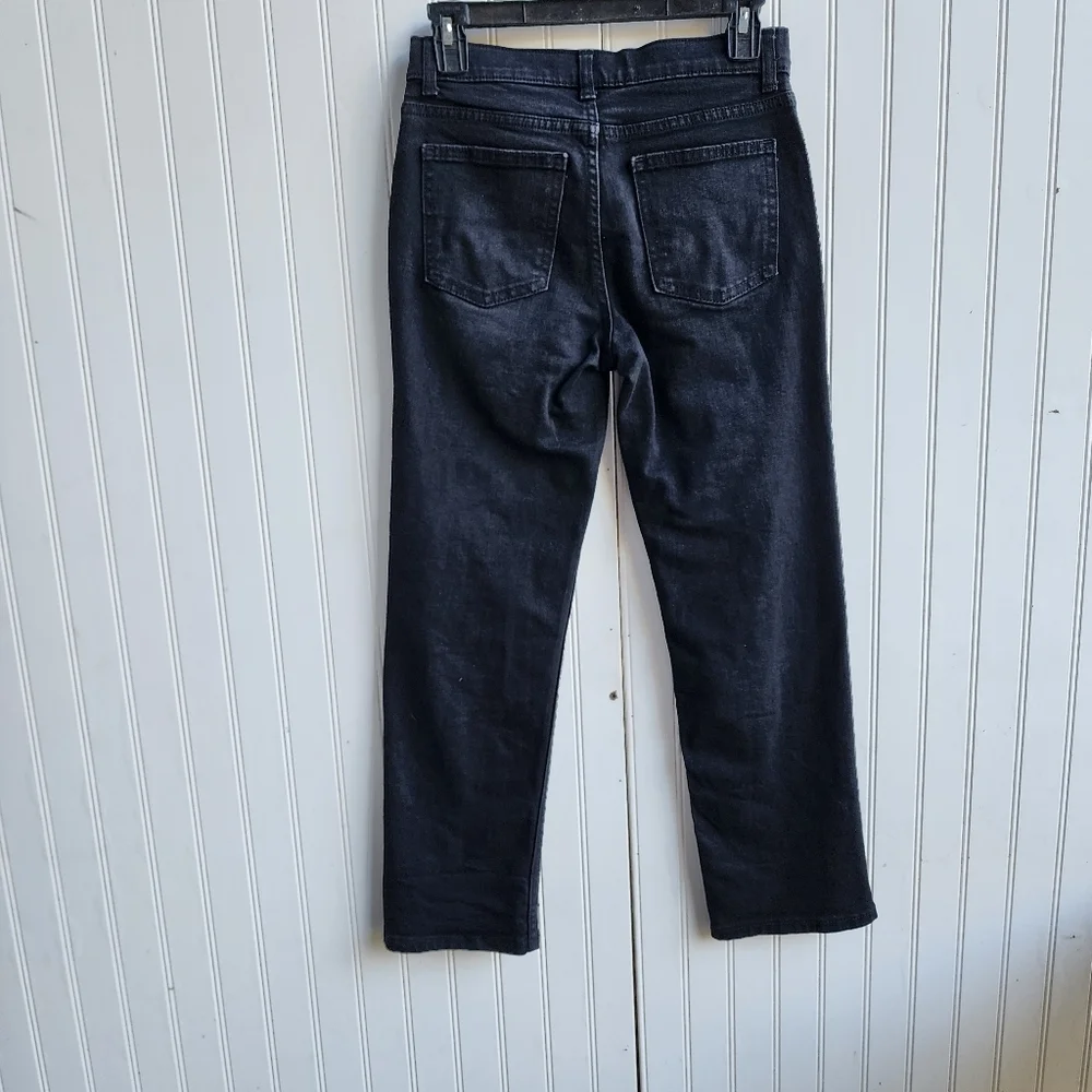 Wonder Nation Jeans Boys Black Denim Stretch Straight Fit Adjastable Waist Sz 12